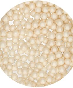 FunCakes захарна декорация – Захарни перли блестящо бяло 7мм 80гр