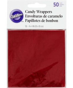 Опаковки за бонбони Wilton - фолио червено 50бр