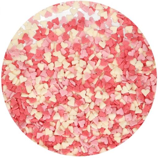 FunCakes захарна декорация – сърца в розово, бяло и червено 60гр