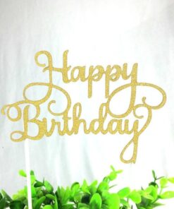 Топер за рожден ден в златисто /Happy Birthday