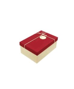 Кутия за подарък с червен капак 21х14х8см