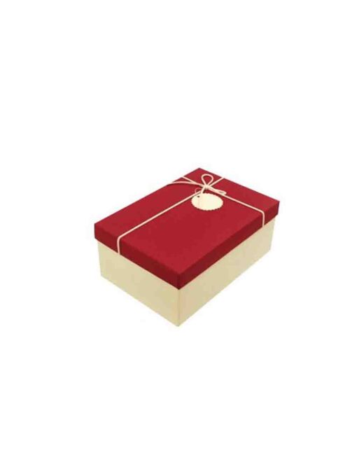 Кутия за подарък с червен капак 21х14х8см