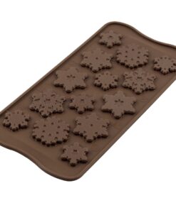 Силиконова форма за шоколад снежинки Silikomart