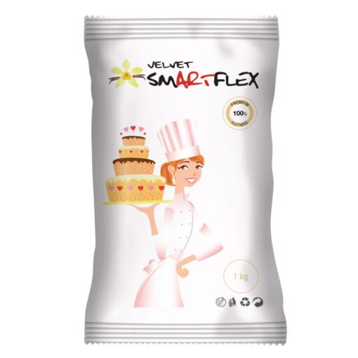 Захарна паста/ фондан - SmartFlex - Бял Velvet - Ванилия - 1кг