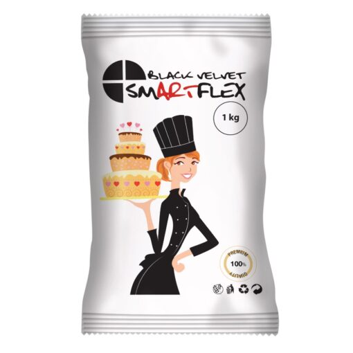 Захарна паста/ фондан - SmartFlex - Черно Velvet - 1kg