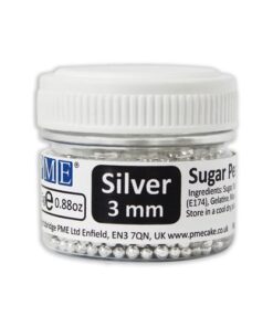 PME захарни перли – сребристи – 3мм - 25г