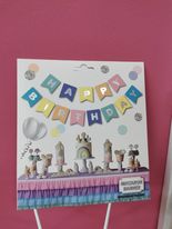 Банер Happy birthday - пастелени цветове