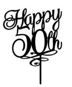 Топер Happy 50th (избор на двуцифрено число)