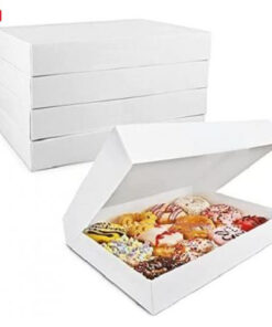 Бяла картонена кутия 44x33x7,5 см