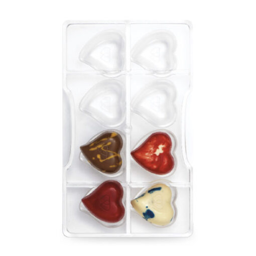 Пoликарбонатна форма за шоколад - Сърце#2 - Decora