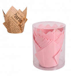 Хартиени кошнички за мъфини 20бр #4 (розови)
