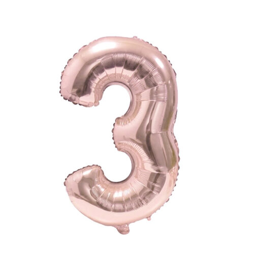 Фолиев балон - Розово златно - 102 см - 3