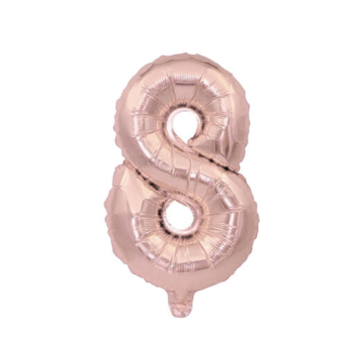 Фолиев балон - Розово златно - 102 см - 8