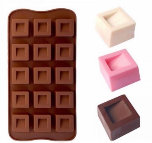 Силиконова форма за шоколад - квадратчета