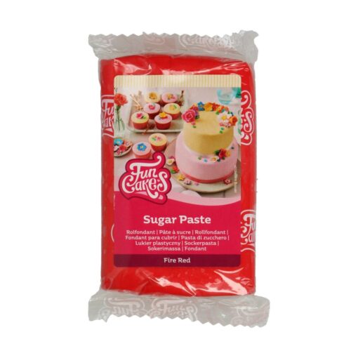 FunCakes Sugar Paste Fire Red 250 g