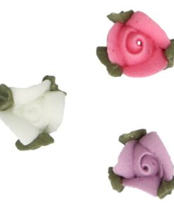 FunCakes Sugar Decorations Roses with Leafs Set/16