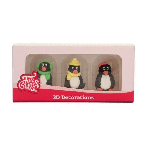 FunCakes Sugar Decorations 3D Penguin Set/3