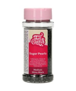 FunCakes Sugar Pearls Medium Shiny Black 80 g