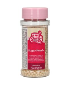 FunCakes Sugar Pearls Medium Pearl White 80 g