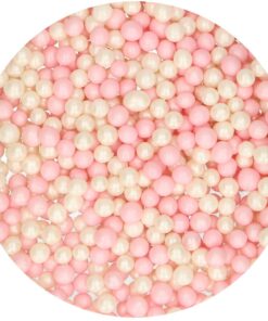 FunCakes Soft Pearls Medium Pink/White 500 g