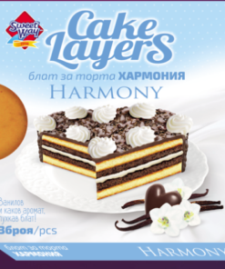 Блат за торта ХАРМОНИЯ 25х25см - 400гр / 3бр