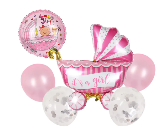 Комплект балони бебе - момиче 6 бр