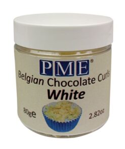 Шоколадови къдрици PME - Бял белгийски шоколад - 85g