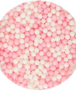 Захарна декорация FunCakes - бяло/розово - 60g