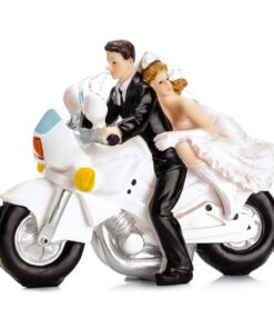 Фигурка за торта Младоженци на мотор