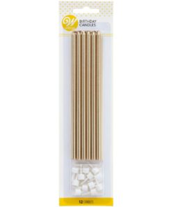 Wilton Златисти свещи 12 бр 14 см