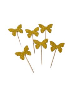 К-т мини топери златни пеперуди 6 бр