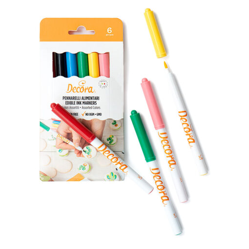 К-т ядивни писалки 6 цвята - Decora