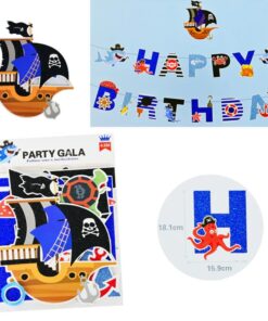 Парти банер Happy Birthday - Пирати