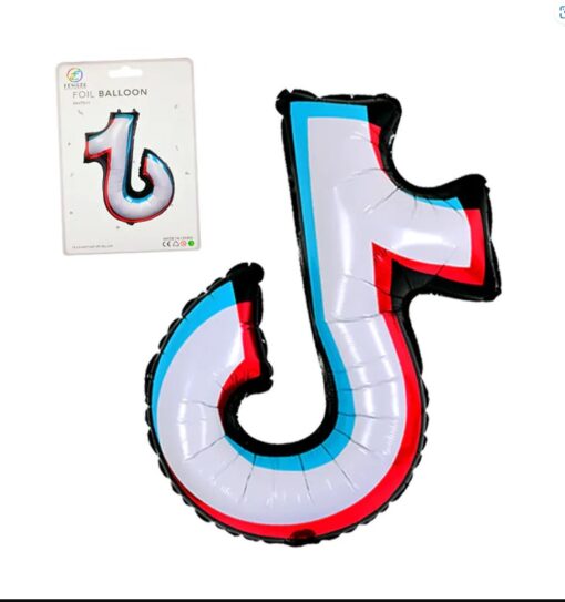 Балон "Tik Tok" лого /фолио/ - 64 см. х 79 см