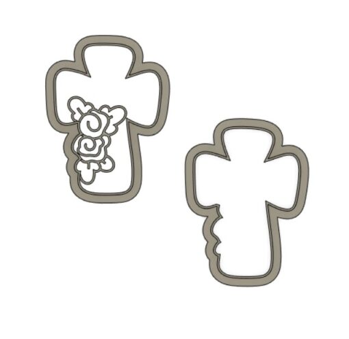 Комплект Резци Кръст с цвете(от две части)