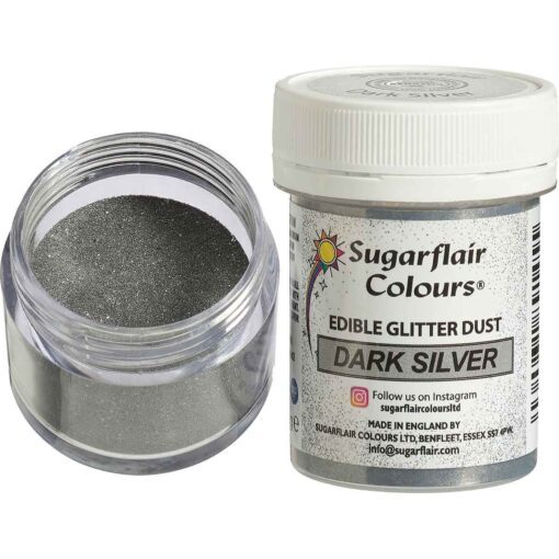 Sugarflair прахова боя - тъмно сребро 10 гр