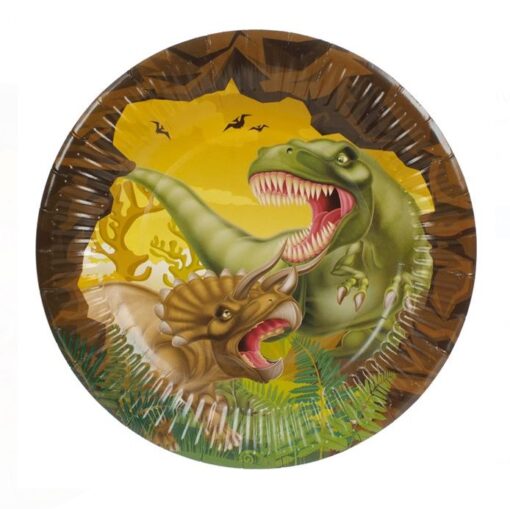 Парти чинийки - Динозаври/18 см/ 6 бр