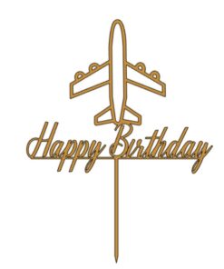 Топер Happy Birthday със самолет