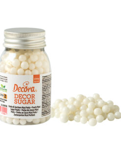 Decora - бели перлени топчета 100 гр