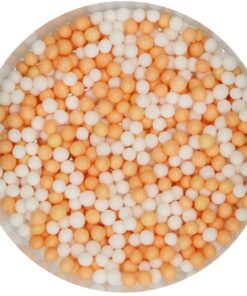 FunCakes захарни меки перли микс - оранжево и бяло 60 гр
