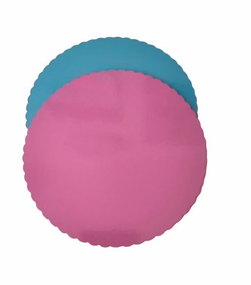 Подложка за торта двуцветна синьо и розово - 30 Ф см