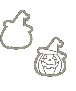 Комплект резци Halloween тиква с шапка (с отпечатващи детайли)