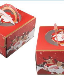Коледна подаръчна кутия с дръжки - 250 х 250 х 150 мм