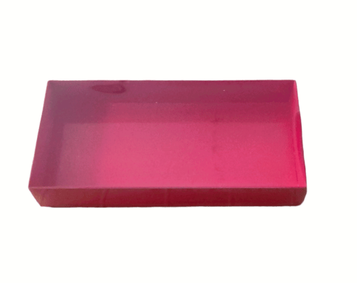 Кутия с прозрачен капак - червена 10 х 20 х 3 см