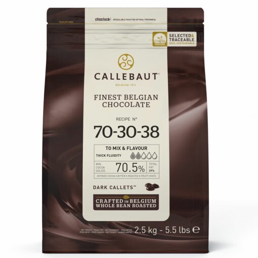 Callebaut Шоколадови калети Extra Dark – мин 70.5% cacao 2,5 кг