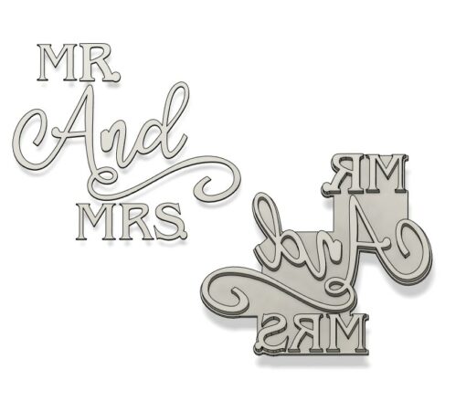 Печат Mr and Mrs - 5см