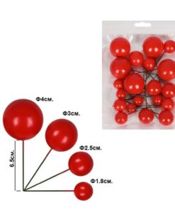 Топчета за декорация – микс червени 20бр.