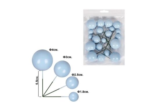Топчета за декорация – микс сини 20бр.