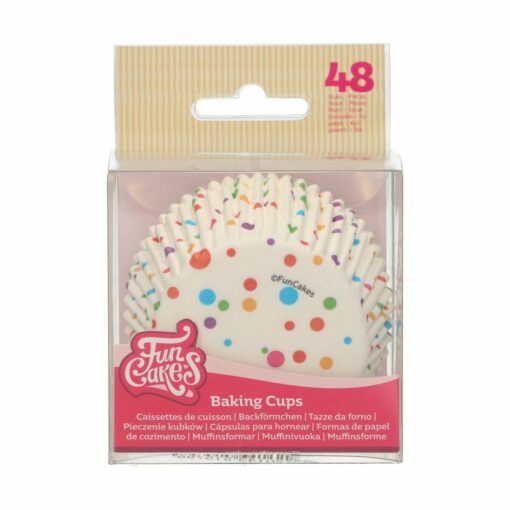 Кошнички за мъфини FunCakes - Confetti - 48бр