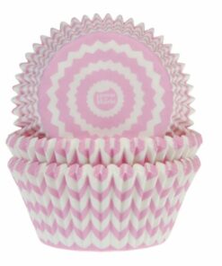 House of Marie кошнички за мъфини - Chevron Pink - 50бр